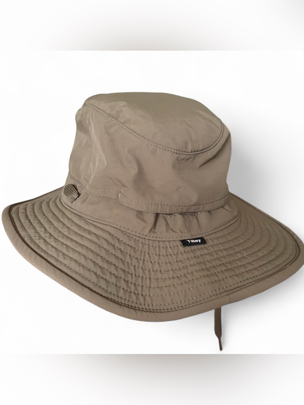 Taupe Wide-Brim Sun Hat for Women